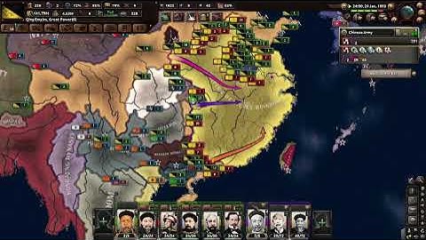 Hearts of Iron 4. End of a New Beginning - Official Version Mod. 21. Qing China playthrough.