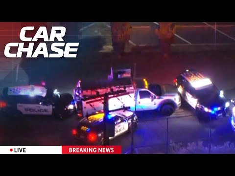 Suspect crashes into police cars before jumping embankment into oncoming traffic!