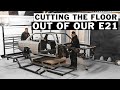 Cutting the floor out of our BMW E21 - Group 5 Project EP4
