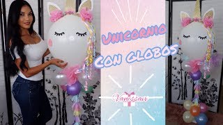 Decoración de unicornio con globos para fiestas de cumpleaños - YouTube