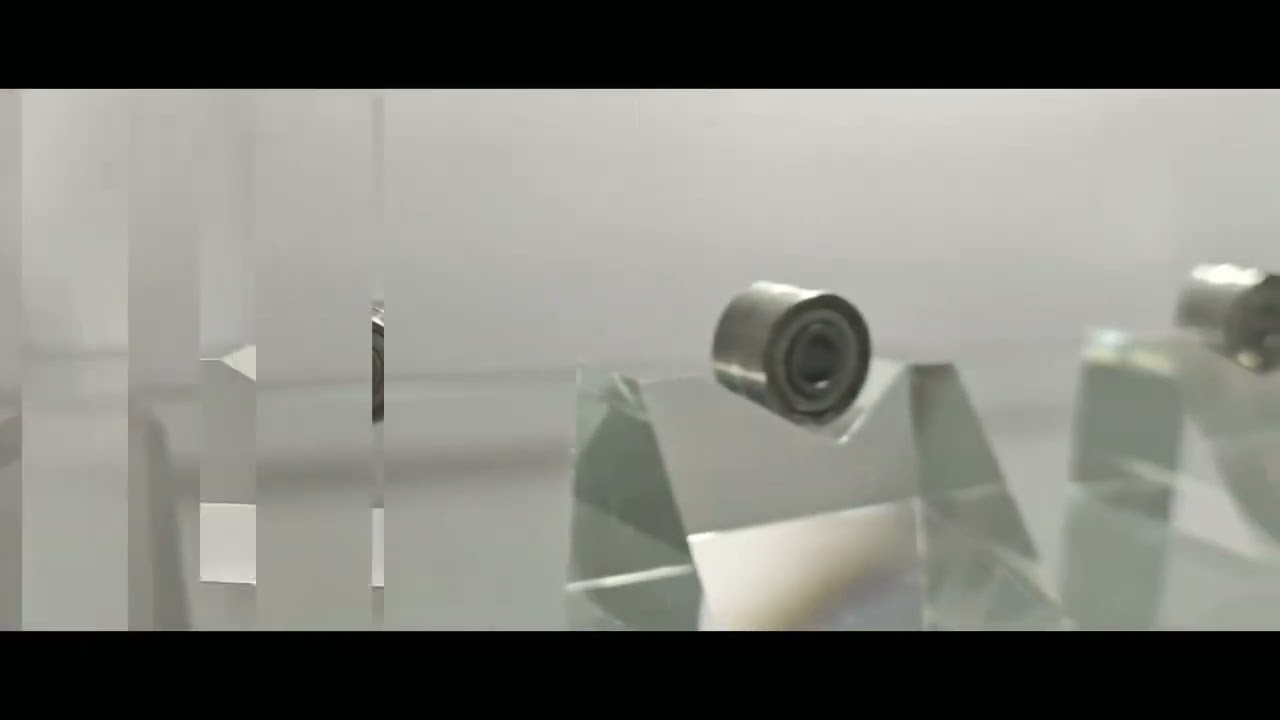 This is a display of some stainless steel bearings manufactured by HAXB.