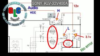 SONY KLV-32V400A, 8 TIME RED LED BLINKING ERROR