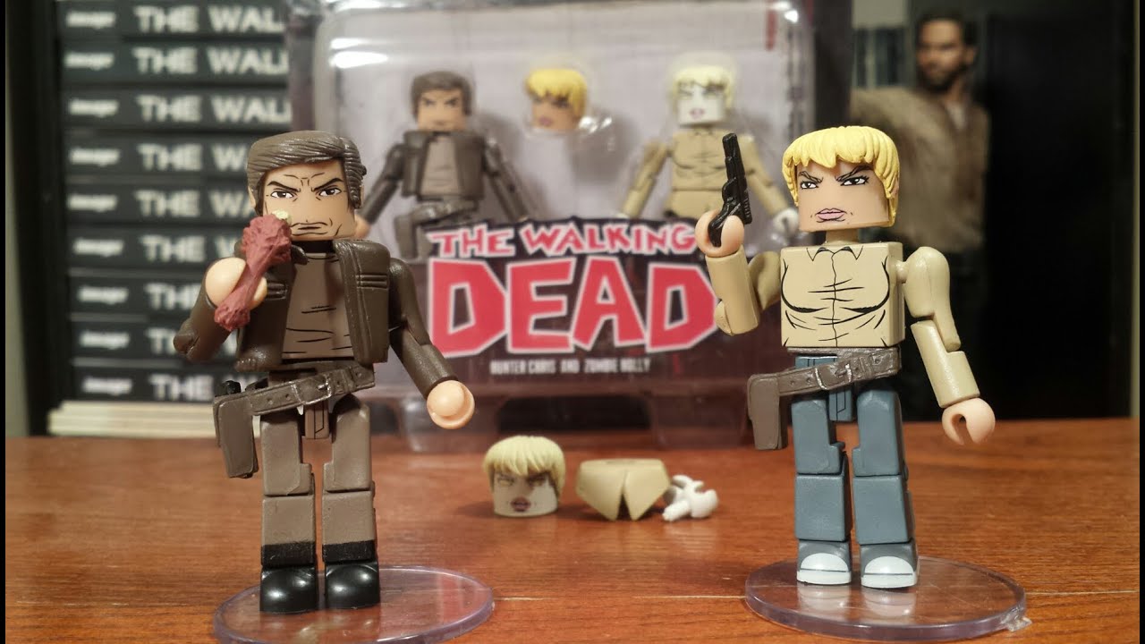 Figurines The Walking Dead Minimates Série 7 - Hunter Chris & Zombie Holly (Diamond)