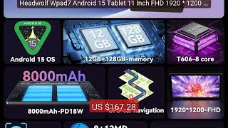 Headwolf Wpad7 Android 15 Tablet 11 Inch FHD 1920 * 1200 Widev... — Best Buy 2026 | Great Quality!