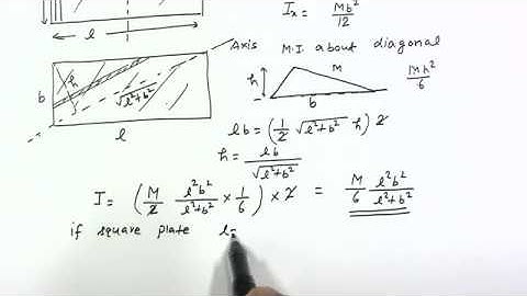 Rotational Mechanics | Lecture 16 | Moment of Inertia for Cylinder and Rectangular Plate