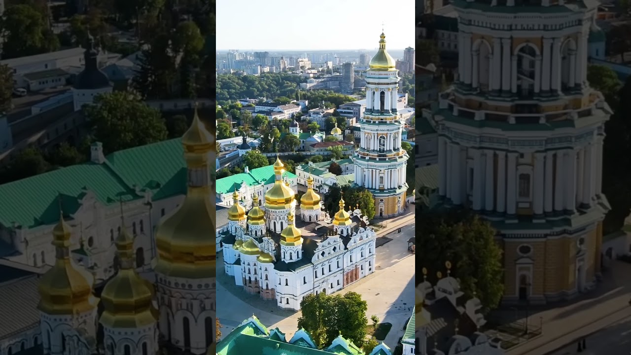 ⛪ Exploring Kyiv’s Beautiful Churches | Aerial Views of Ukraine’s Capital 🇺🇦