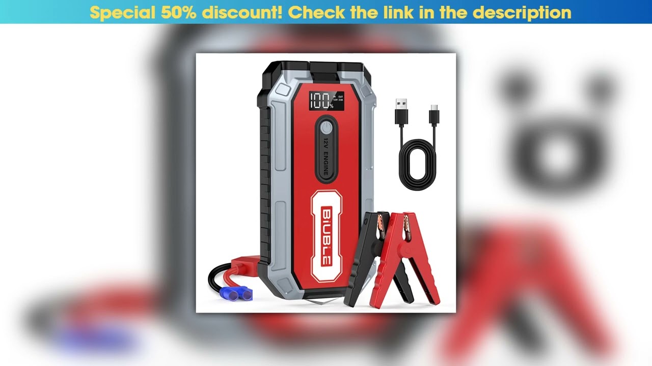 Best BIUBLE Car Jump Starter 4000A Peak 20000mAh (Up to 8L or 6.5L Diesel Engine, 40 Times) 12V Car