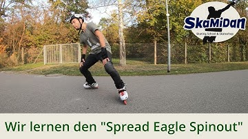 How To Spread Eagle Spinout On Inline Skates - How To Turn Stop - How To Stop On Inline Skates #05
