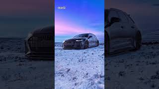 Audi RS6 in Snow | RS6 Badge + OLED Taillights Glow ❄️ 4K`
