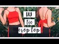 DIY - Tie Crop Top en 15 MINUTOS + PATRONES.