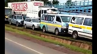 Huge traffic jam on Thika Superhighway as KeNHA erects footbridge at Weitethie section