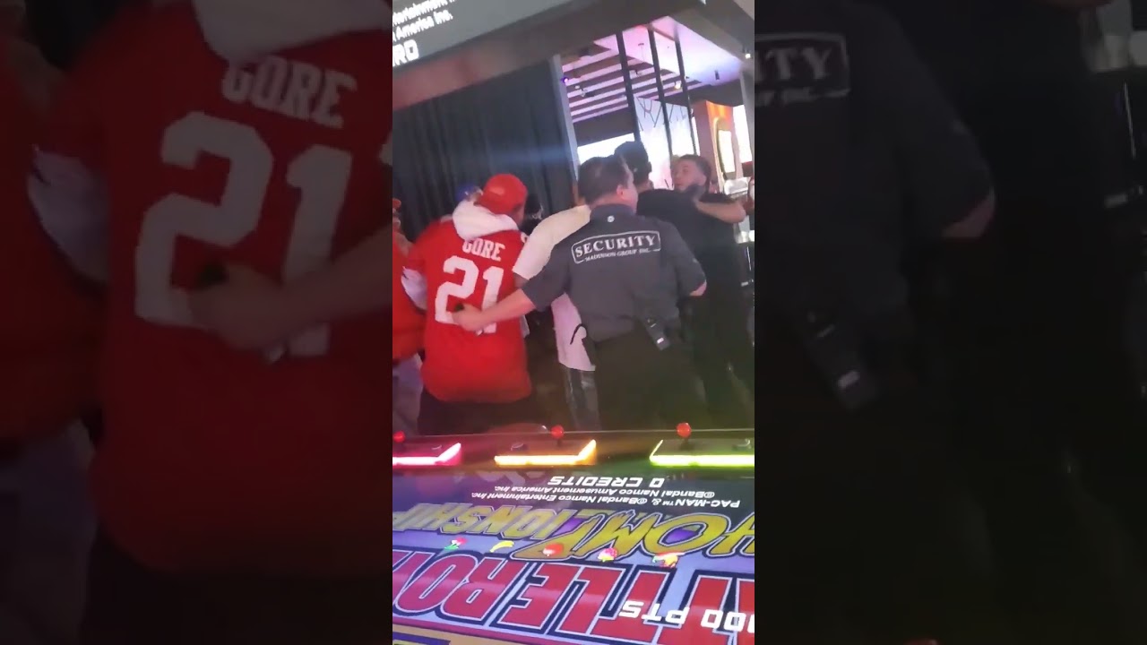 Fight at Dave & Busters during football game