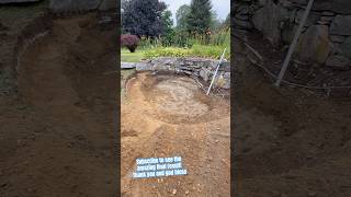 Waterfall & Koi Pond install! Part 1 #hardscaping #gardenpond #landscaping #subscribe #like #fyp