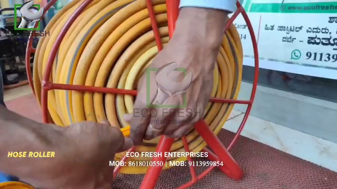 Heavy Duty Metal Body Hose Reel Stand for 120 feet Pipe -Hose Roller - Garden Pipe Stand -8618010550