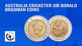 Cricketer Sir Donald Bradman coin HD