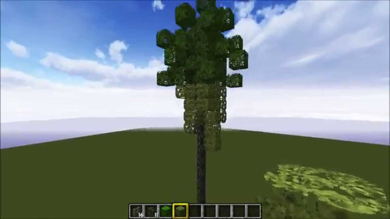 FAN PALM TUTORIAL - Minecraft how to build a fan palm tree