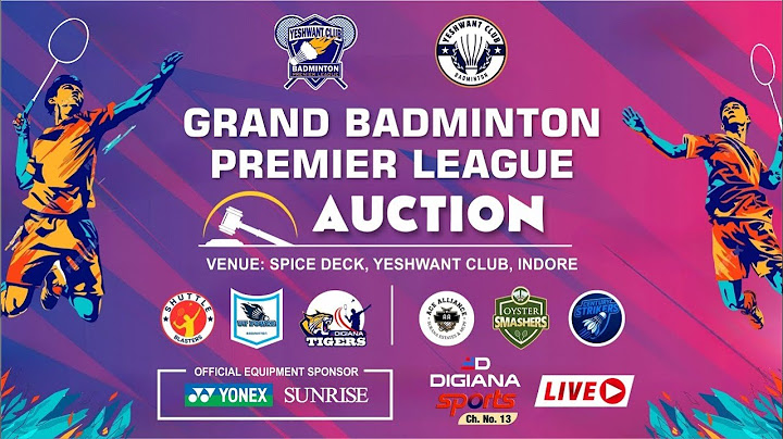 GRAND BADMINTON PREMIER LEAGUE AUCTION VENUE: SPICE DECK, YESHWANT CLUB, INDORE
