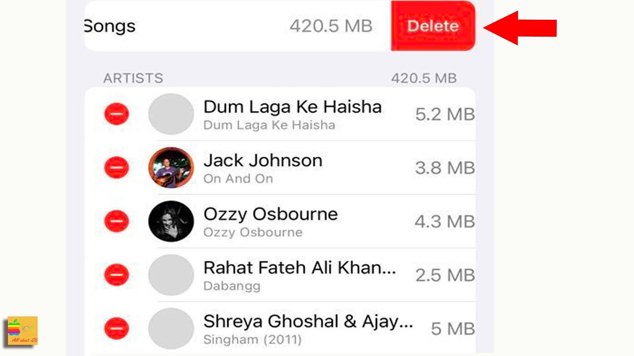How To Remove Music From IPhone All Songs Delete At Once YouTube