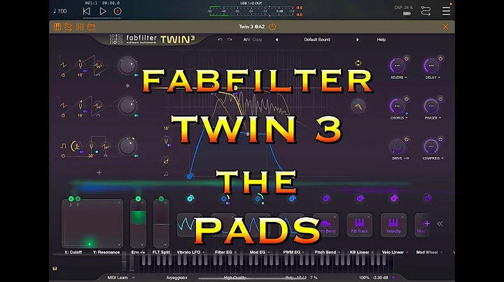FabFilter Twin 3 Synthesizer - Checking Out the Factory Pads, These are Lush - iPad Demo