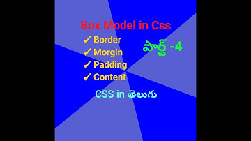CSS Box Model in Telugu | CSS Padding, Margin | Box model in CSS | CSS for beginners |