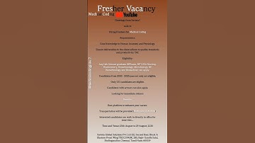 Fresher Medical Coding Jobs! #jobsearch #medicalcoding #medicalcoder #jobs #pharma #pharmacy #bsc