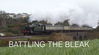 5239 Goliath battles a rainy southwest on the Dartmouth steam railway 
