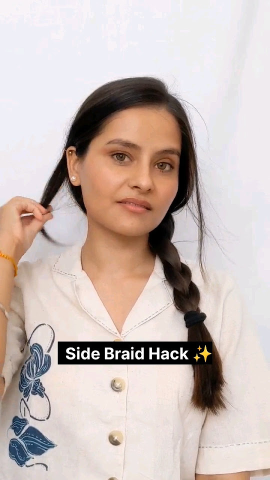  Viral Side Braid Hack #youtubeshorts #braids #hairhacks #hacks # ...