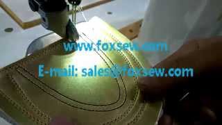 Double Needle Roller Feed Post Bed Sewing Machine with Automatic Thread Trimmer