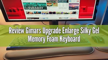 Review Gimars Upgrade Enlarge Silky Gel Memory Foam Keyboard Wrist Rest, Wrist Rest for Computer Key