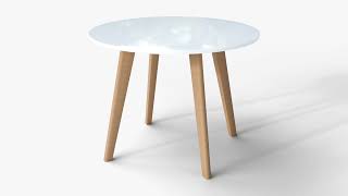 Round Modern Wooden Dining Table 3d Model Round Modern Wooden Dining Table 3d Model
