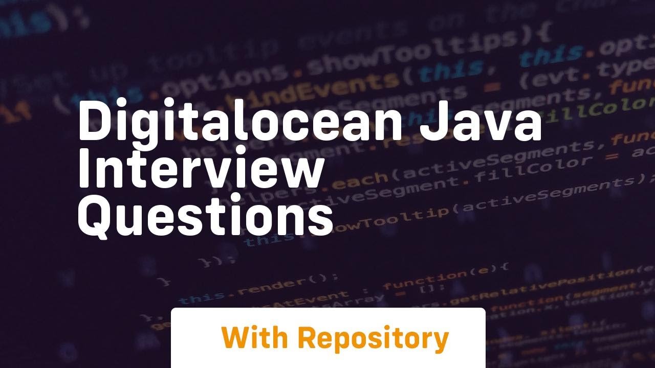 digitalocean java interview questions - YouTube