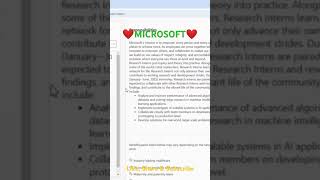 @Microsoft Research Science Intern #salary - 10 to 16 LPA All BTech and MTech #students