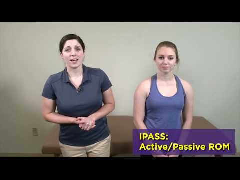 IPASS Shoulder Exam Video #2: Active and Passive Range of Motion