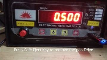 Digital weighing system with pen drive data logging