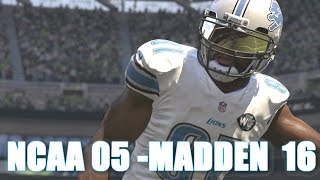 CALVIN JOHNSON THROUGH THE YEARS - NCAA FOOTBALL 05 - MADDEN 16