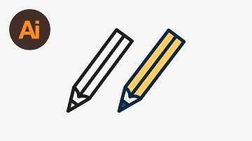 Learn How to Draw a Vector Pencil Icon in Adobe Illustrator | Dansky