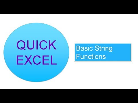Excel - Basic String Functions - YouTube