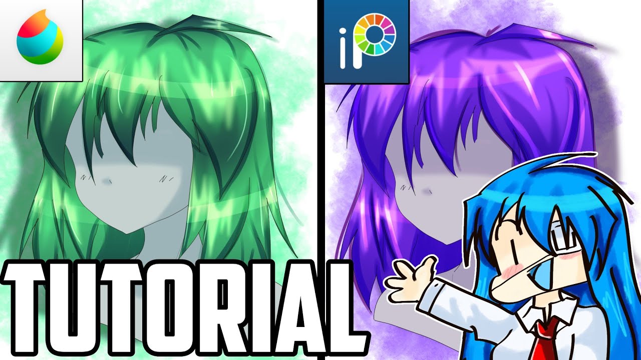 COMO n̶ã̶o̶ PINTAR UM CABELO DIGITALMENTE NO MEDIBANG E IBISPAINT - YouTube
