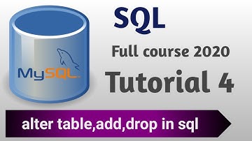 mysql tutorial 2020 | part-4 | alter table , add , drop function in hindi #mysql #onlinecourse2020