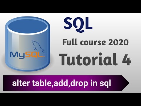 mysql tutorial 2020 | part-4 | alter table , add , drop function in hindi #mysql #onlinecourse2020