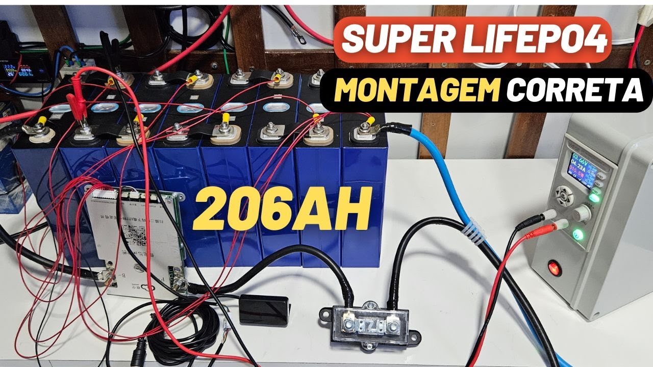 🔋206Ah 24v Lifepo4 Montada DA FORMA CORRETA - DICAS