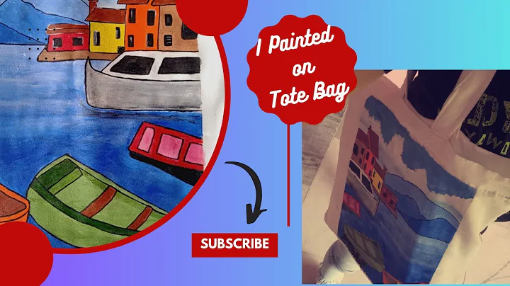 Painting a blank Tote Bag 😍😱| For the first time 💖| #totebag