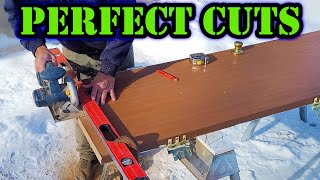 How to make a perfectly straight cut with a handheld circular saw on doors, plywood, siding and more