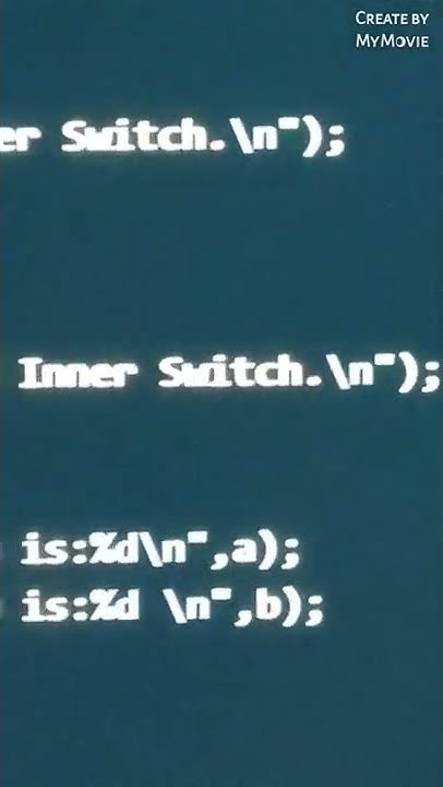 Nested switch case statement in C Programming 🦔🦔🦔 - YouTube