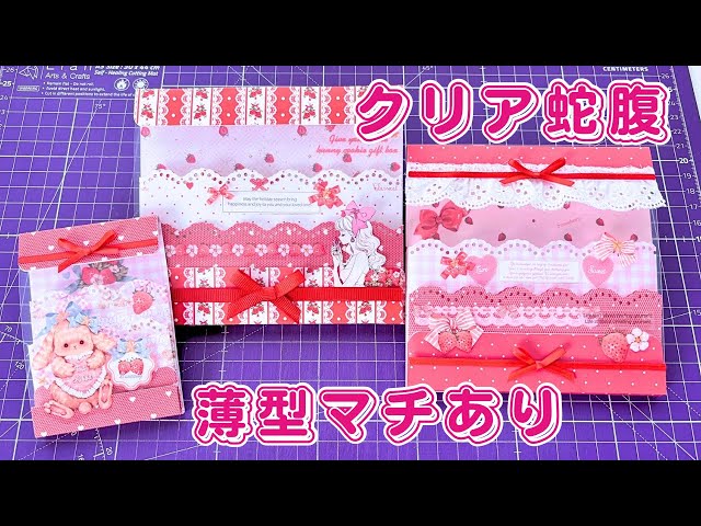 端紙活用】ふた付きクリア蛇腹ファイル💕マチあり簡単✨💕100均DIY