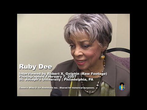 Ruby Dee: Uncut (2007) | Raw Footage #RememberingRubyDee