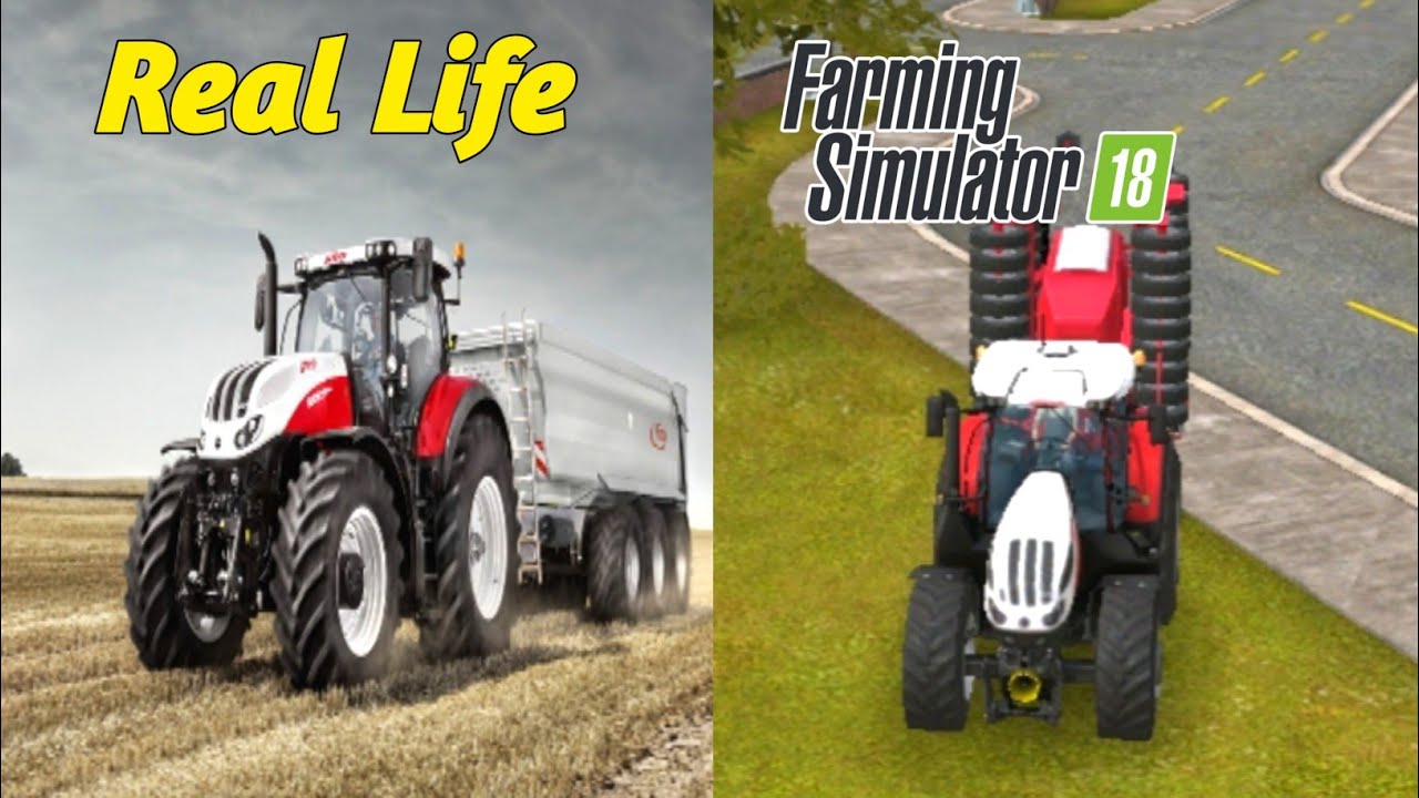 Steyr 6300 Terrus CVT Tractor || Real Life Vs Fs 18 || Gameplay ||