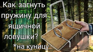 Как загнуть пружину для ящичной ловушки на "куницу".