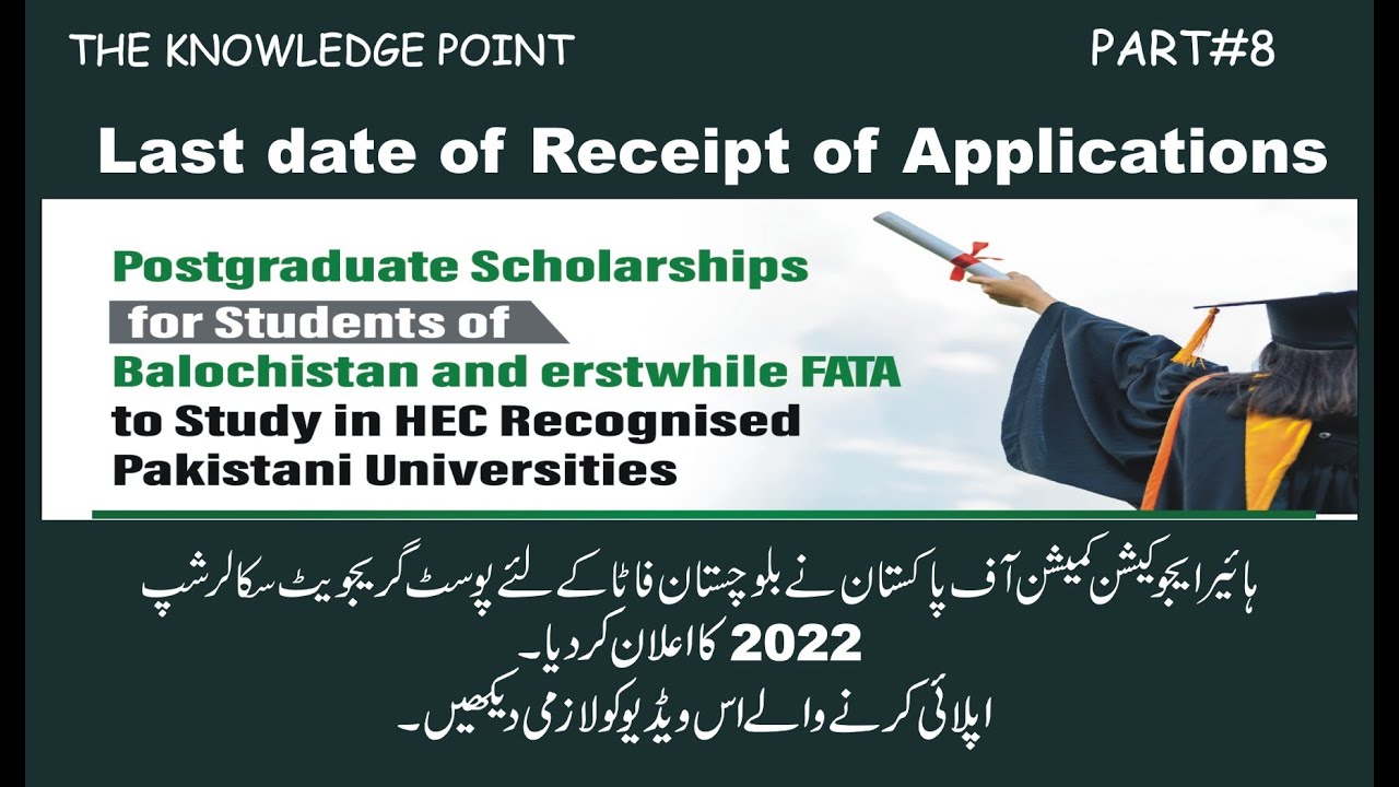 Hec Balochistan Fata postgraduate scholarship 2022 | Hec scholarship 2022 last date | Part#8
