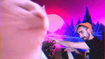 Cat Vibing to Synthwave [Synth Jam]